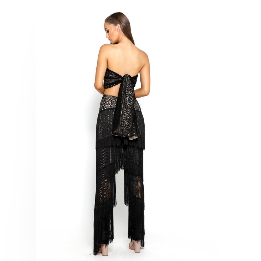 Black Fringe Two-Piece Set - Picture 5 of 7